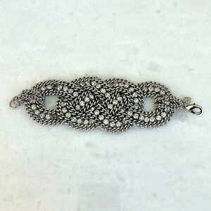 Rhinestone woven bracelet